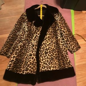 Vintage leopard swing coat